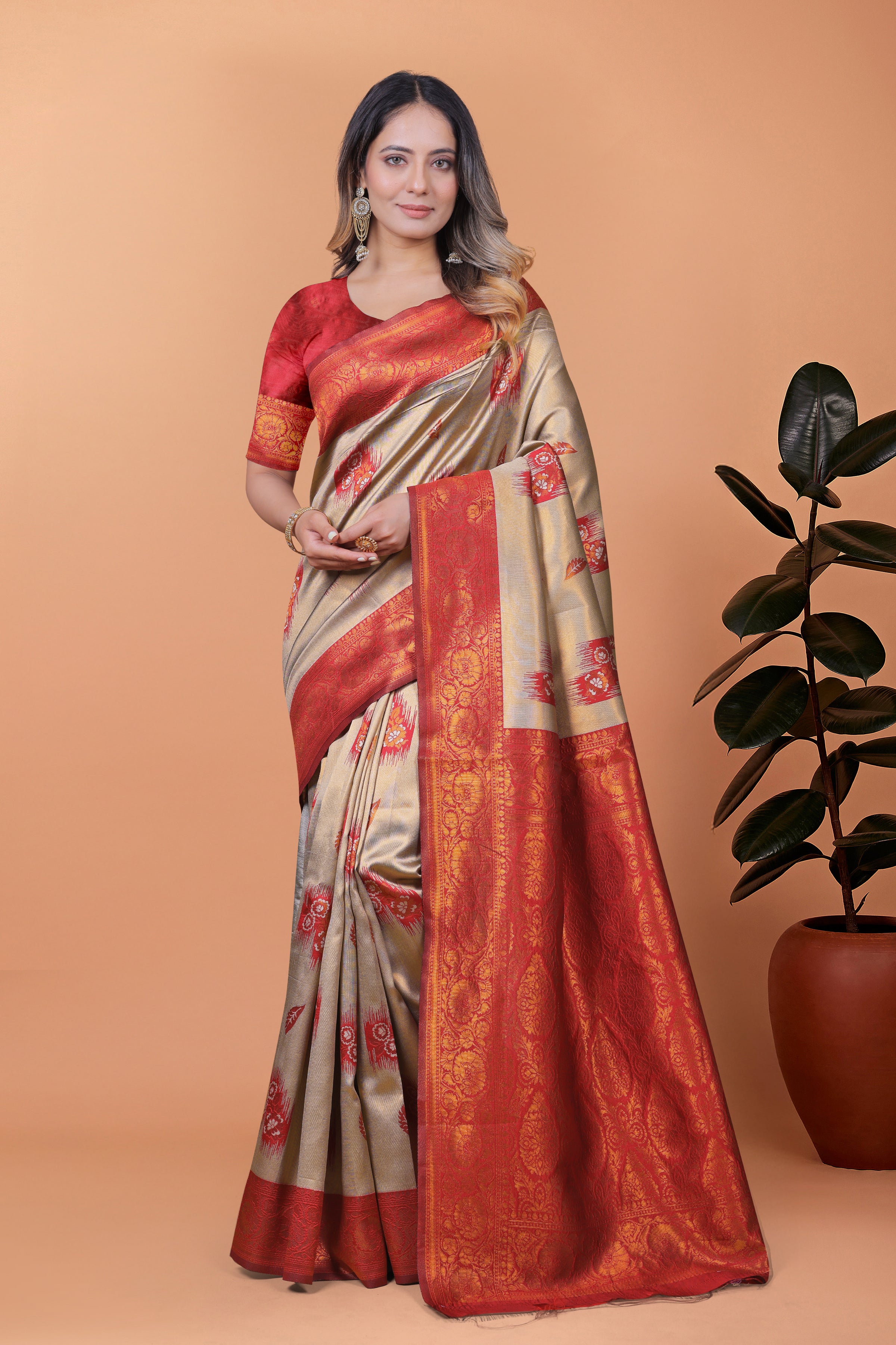 Banarasi Silk Saree with Zari Embellishment with 8 color option ✨💙💚